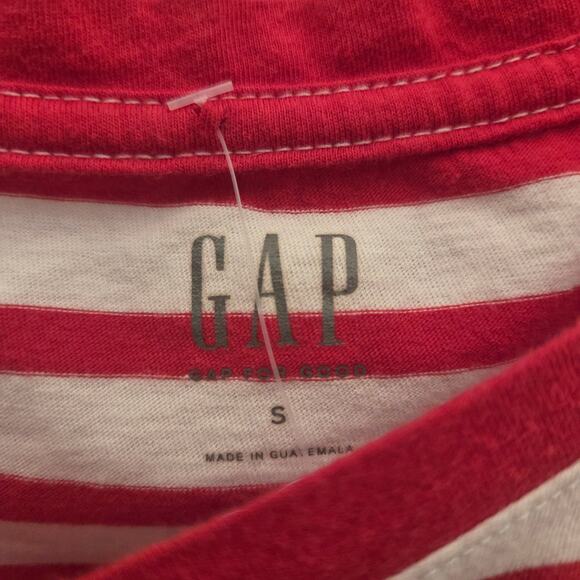 Gap Women's Small White and Red Striped T-Shirt - Picture 5 of 5